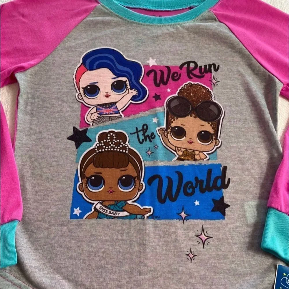 L.O.L. SURPRISE!  Girls Size 10  2-pc Get Happy Top & Short Pajama Set